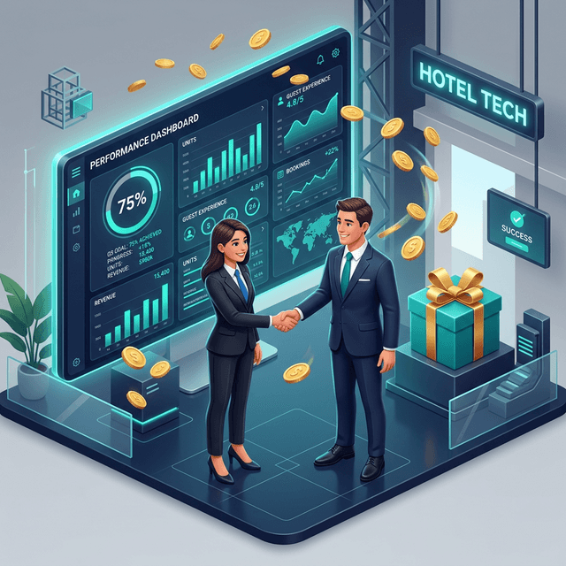 Referral partnership illustration showing two professionals shaking hands